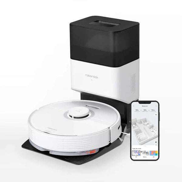 Roborock Q7 Max+ Robot Vacuum and Mop Cleaner with Auto-Empty Dock Pure (White Version)