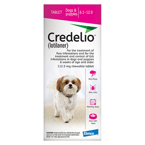 Credelio For Dogs 06 To 12 Lbs (112.5mg) Pink 6 Doses