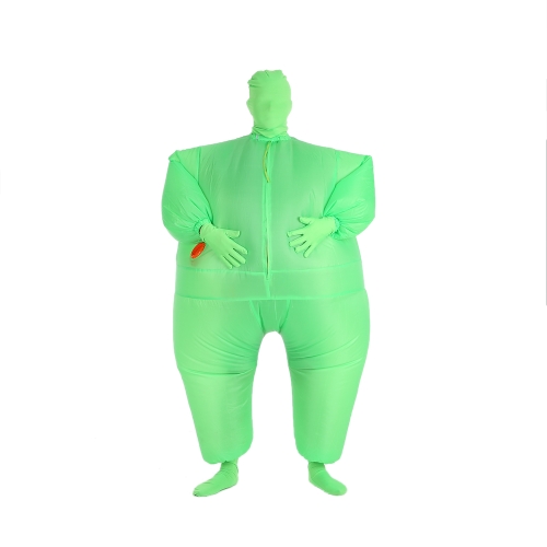 Funny Adult Size Inflatable Full Body Costume Suit Air Fan Operated Blow Up Fancy Dress Halloween Sports Party Fat Inflatable Jumpsuit Costume