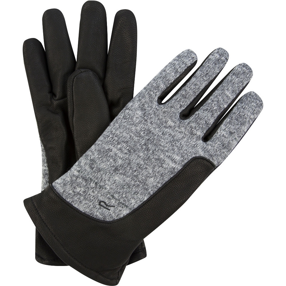 Regatta Mens Gerson Polyester Knit Effect Fleece Leather Gloves Extra Large
