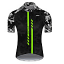 21Grams Men's Short Sleeve Cycling Jersey Black / Green Camo / Camouflage Bike Top Mountain Bike MTB Road Bike Cycling Breathable Sports Clothing Apparel / Micro-elastic
