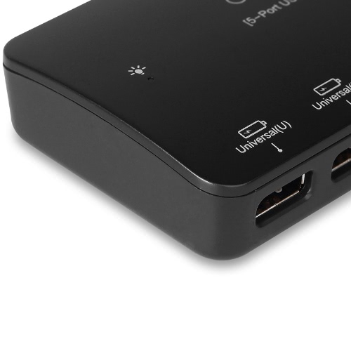 dodocool inteligente USB 5 puerto súper cargador 36W para iPad iPhone Samsung Tablet Android Smartphone