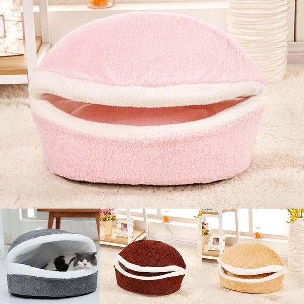 Cat Beds & Furniture Detachable Washable Ultra-Soft Shell Pet Dog Cats House Mat Cushion Sleeping Bag Products