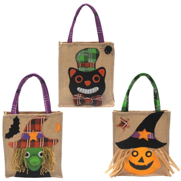 Party Favor Halloween Tote Bags Non-Woven Trick Treat Gift Goodie Pumpkin Candy With Handles For Parties