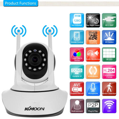 KKmoon  1080P Wireless WIFI Pan Tilt HD IP Camera Baby Monitor