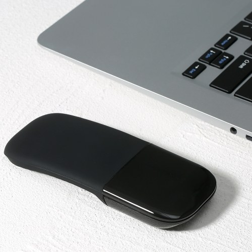 Souris tactile sans fil portable BT 3.0 avec boutons silencieux gauche et droite Souris mince pliable pour la maison/bureau/voyage