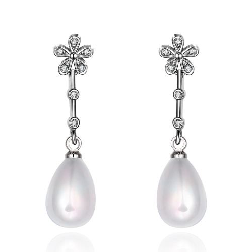 E048 Mixed order brilliant tiny artificial pearl earrings