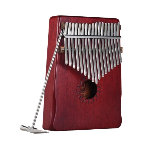 17-Key Portable Kalimba Mbira Thumb Piano Mahogany Solid Wood Musical Instrument Gift for Music Lovers Beginner Students