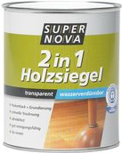 SUPER NOVA Holzsiegel 2in1 seidenmatt, farblos, 2,5 Liter Parkettlack und Grundierung, wasserbasierend, schnell- - 1 Stück (20006064500000)