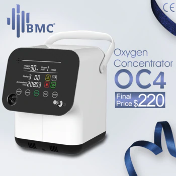 BMC Portable Oxygen Concentrator Mini Oxygen Machine 1-6L/min Adjustable For Sleep Air Purifier Household Health Monitor