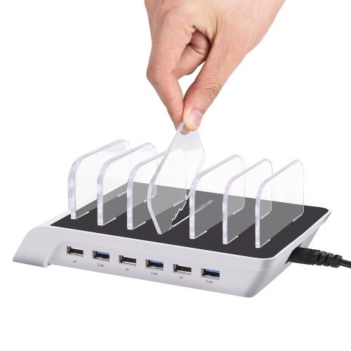 Multi-puertos Multifuncionales Portátil Teléfono Inteligente Oficina en el hogar Tableta de escritorio Estación de carga USB Concentrador de carga del concentrador