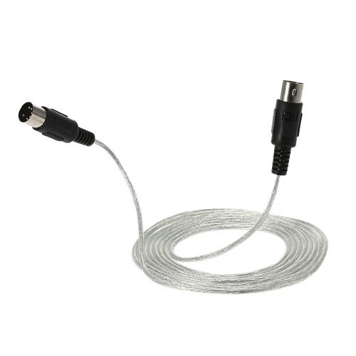 3m / 10ft MIDI extensión Cable 5 Pin Plug macho a macho plata conector para dispositivos MIDI