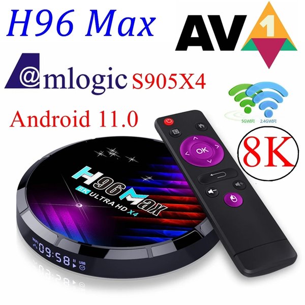 TV Box H96 Max Amlogic S905X4 Android 11 X4 4G 32G 64G 2.4G 5G Dual Wifi BT Youtube AV1 Smart Media Player 8K Set top box