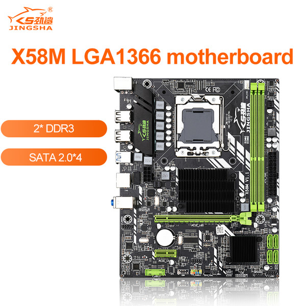 JINGSHA X58M LGA1366 motherboard 3.0 MATX desktop PCI-E 16X support DDR3 ECC REG RAM and desktop ram up to 32GB
