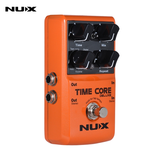 NUX TIME CORE DELUXE Electric Guitar Digital Delay Effect Pedal with 7 Delay Types 40s Loop Recording True Bypass