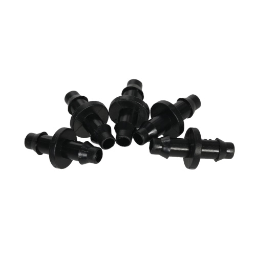 50pcs 1/4 Inch PVC Barbed Connector Tubing Coupling Connectors Water Drip Irrigation for Greenhouse