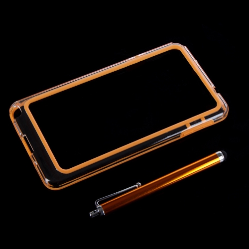 Bunte TPU + PC Stoßstange Frame Tasche Case Hülle für Samsung N9000 Galaxy Hinweis3: + Stylus Pen Orange