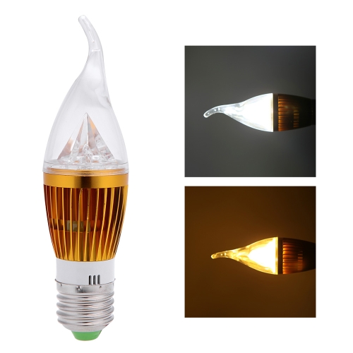 E27 6W LED vela bombilla lámpara lámpara proyector alta potencia AC85-265V