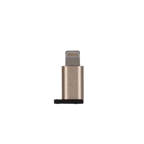 Aleación de aluminio Android Micro USB hembra a Lightning Male Sync Adaptador de carga del convertidor de datos para iPhone iPad Cable de datos