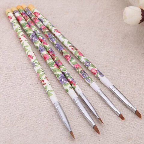 5 PCS Practical Multipurpose Flowers Pattern Handle Drawing Pens