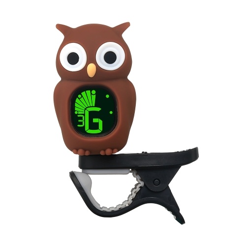 Niedlichen Cartoon Owl Clip-On Tuner LCD Display für Gitarre chromatische Bass Ukulele Violine