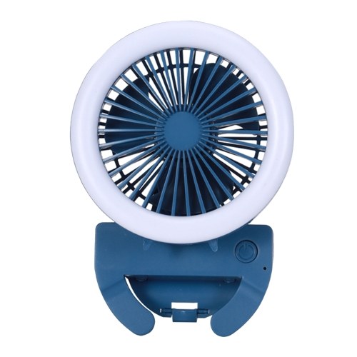 Ventilateur portable avec mini ventilateur pliable LED Ventilateur de bureau personnel à faible bruit à 3 vitesses