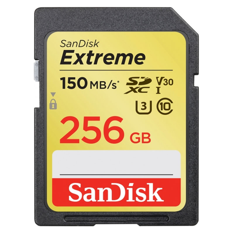 SanDisk 256 GB Extreme V30 SD-Karte (SDXC) UHS-I U3 - 150 MB/s