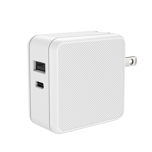 M2 65W grande puissance GaN2pro PD adaptateur d'alimentation de charge rapide Mini chargeur mural pliable avec port USB-C + USB-A pour téléphone / ordinateur portable / tablette
