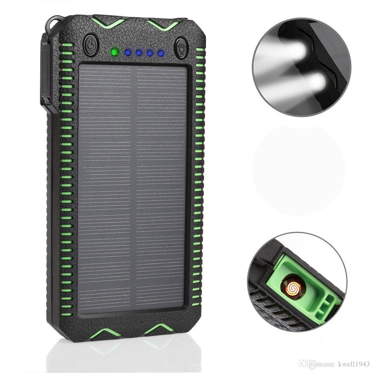 500000mAh WATERPROOF SOLAR Power Bank Charger Battery External SAMSUNG Iphone Smart Phone