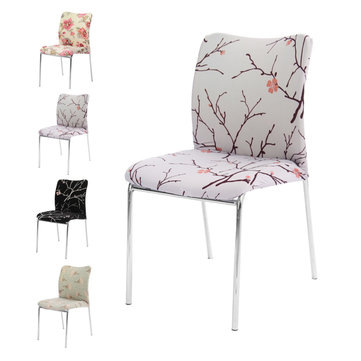 1 Pcs Perennial Flower Printed Universal Stretch Chair Cover Home Wedding Chair Slipcover Decor