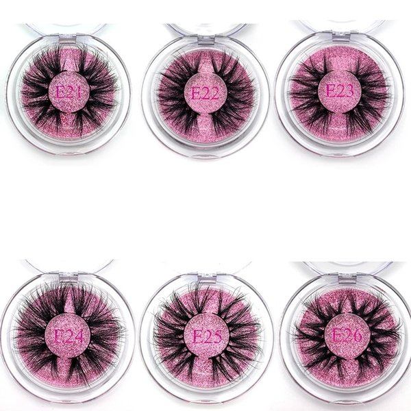 25mm False Eyelashes Wholesale Thick Strip Eyelash 3D Mink Lashes Makeup Dramatic Long Mink Lash Extension For Beauty