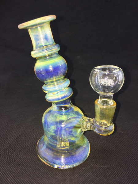 KkSmoke pipe glass hookah, oil rig smoking pipe, Bongs recycler bubbler 14 mm factory direct price concessions