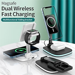 Wireless Charger 15 W Output Power Foldable Charging Station Fast Wireless Charging Magnetic 3 in 1 For Compatible with any wireless charging enabled devices Lightinthebox