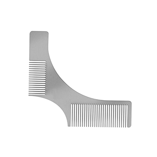 Cepillo de modelado de barba de peine de barba de acero inoxidable Cepillo de barba de peine de modelado de plantilla Cepillo de pelo facial para chicle de cuello de mejilla