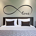 Romance / Fashion / Cartoon Wall Stickers Words  Quotes Wall Stickers Decorative Wall Stickers, Vinyl Home Decoration Wall Decal Wall Decoration 1 / Washable / Removable