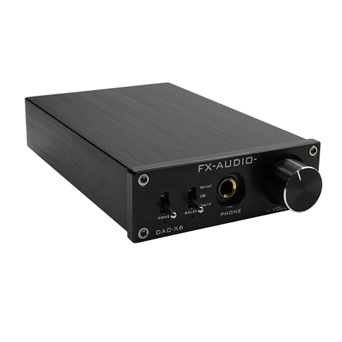 FX-AUDIO DAC-X6 Mini HiFi 2.0 Decodificador de audio digital Negro