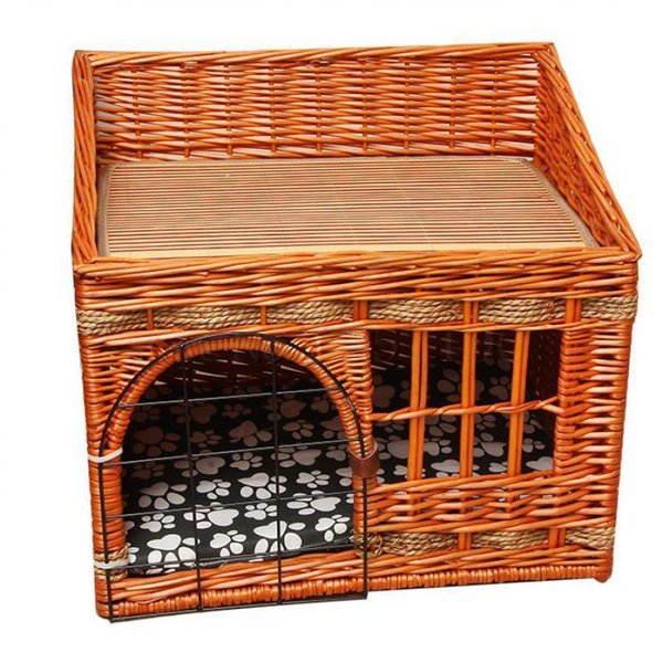Cat Beds & Furniture Nest Warm Winter Closed Rattan Four Seasons Universal Villa House Cage Net Red