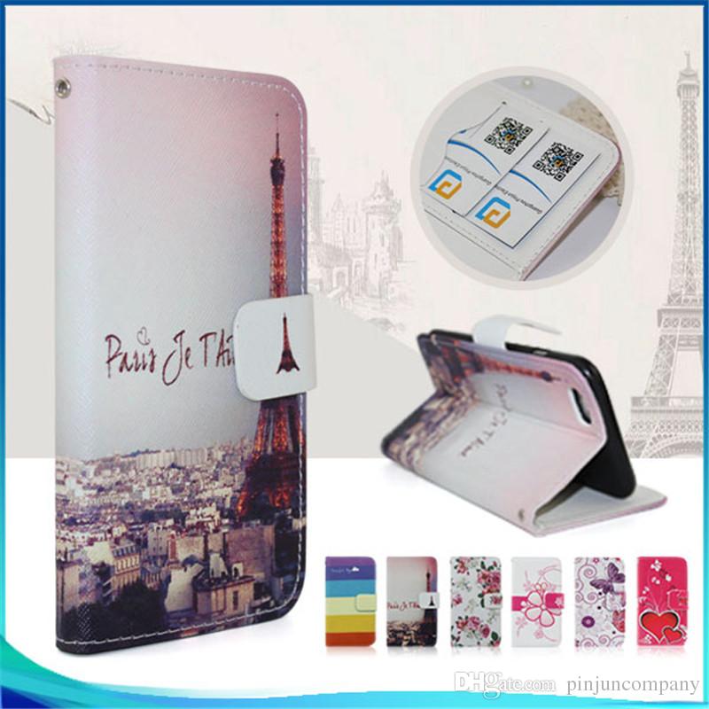 Painted Pattern Wallet case For LG Aristo 2 MetroPCS For ZTE Avid 4 MetroPCS Tempo X N9137 Case Flip pu eather phone Cover