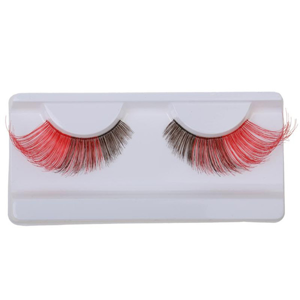 women colorful false party eyelashes exaggerated long eye lashes for dancing party, costume party, halloween, other activities