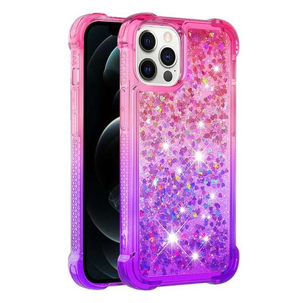 Glitter Gradual Case For iPhone 12 11 pro max liquid quicksand phone case for iphone xr xs max 7 8 plus cover anti-drop