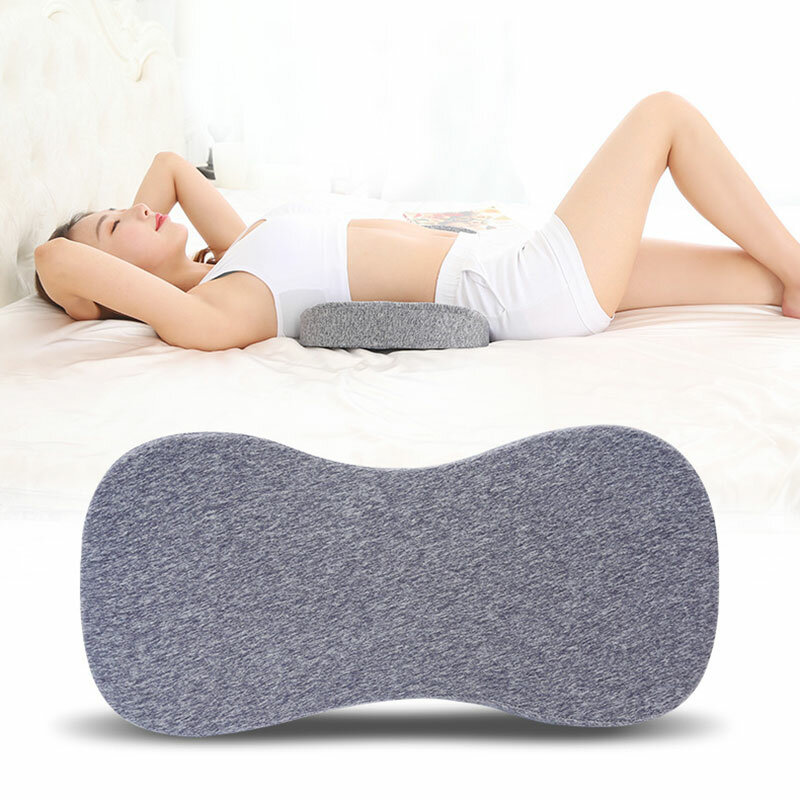 Waist Support Sleeping Lumbar Cushion Pillow Home Fitness Relaxing Memory Foam Lumbar Disc Herniation Waist Pad