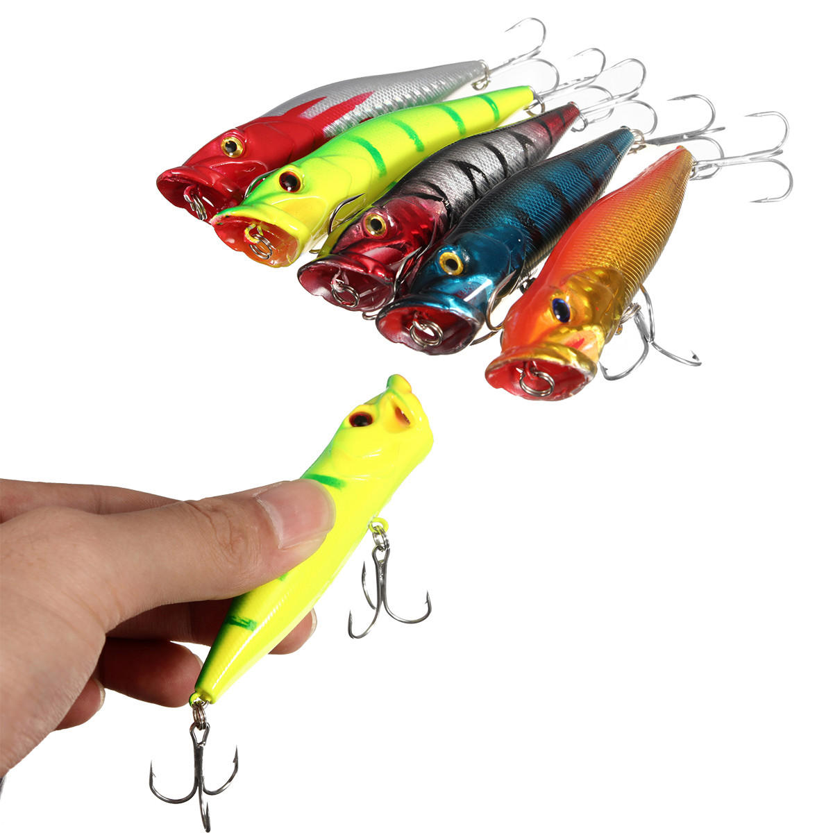 ZANLURE 1pc Popper Fishing Lure Bass Crankbaits BaitTackle Minnow Fish Lure