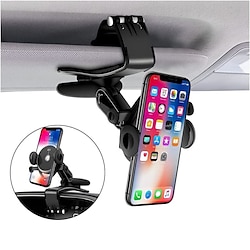 Car Phone Holder Mount, Clip On Auto Dashboard, Cell Phone Stand with Parking Number Plate, 360 Degree Rotation One Hand Operation, Compatible with All 4 to 6.5 inch Smartphones miniinthebox