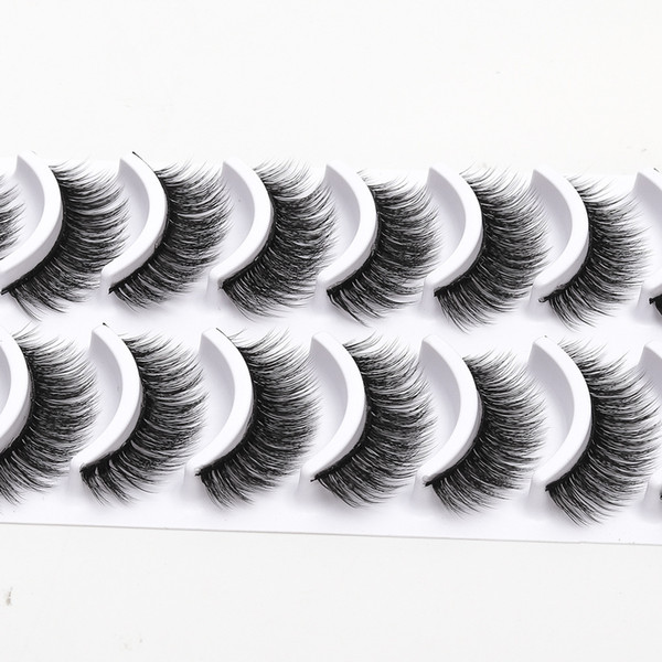 new 10 pairs 100% real mink eyelashes 3d natural false eyelashes 3d mink lashes soft eyelash extension makeup kit cilios