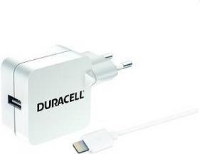 Duracell - Netzteil - 2,4 A (USB) - auf Kabel: Lightning - weiß - Europäische Union - für Apple iPad/iPhone/iPod (Lightning) (DMAC11W-EU)