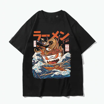 Japanese Harajuku T Shirts Ramen off Kanagawa men tshirts drop shipping 3d Print Short Sleeve T-shirt Streetwear Hip Hop top tee