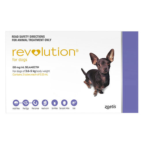 Revolution For Very Small Dogs 5.1-10 Lbs (Purple) 3 Doses