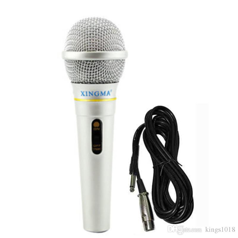 Xingma AK-319 Wired Microphone Handheld Professional Vocal Silver Dynamic Microphone For Karaoke Amplifier Mikrofon Microfone