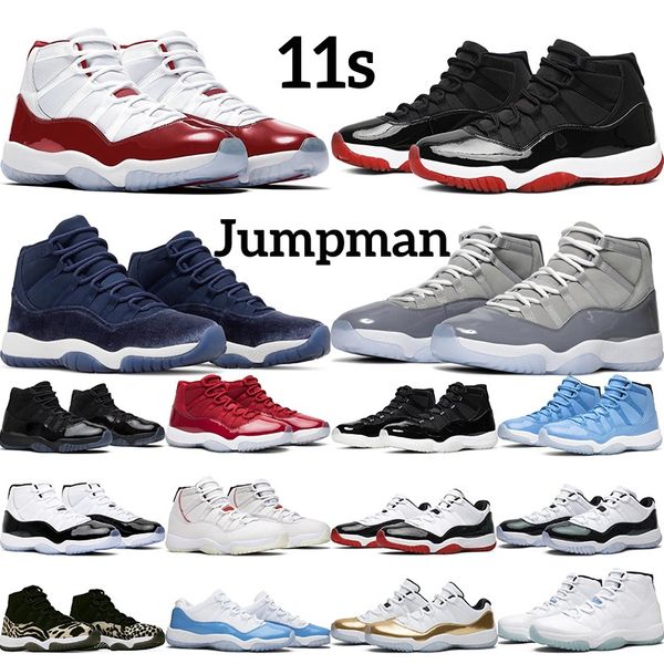 Cherry 11 retro men basketball shoes outdoor shoes Midnight Navy Velvet jumpman 11s Bred Cool Grey Gamma Blue j11 Heiress womens mens trainers sports sneakers tennis