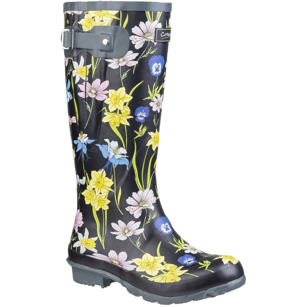 Cotswold Womens/Ladies Windsor Print Adjustable Welly Wellington Boots UK Size 3 (EU 36)